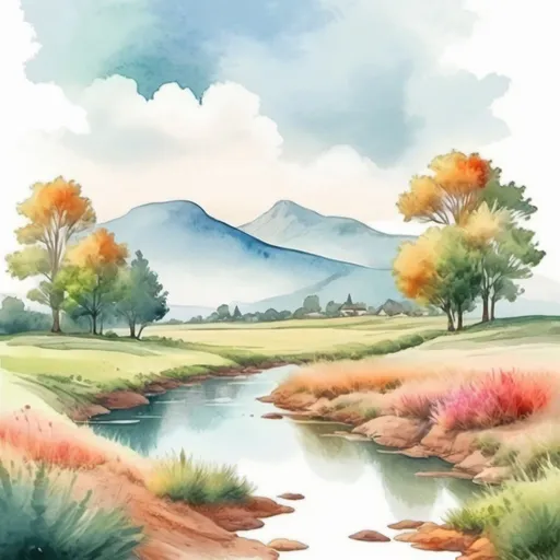 Prompt: beautiful landscape, watercolor style 