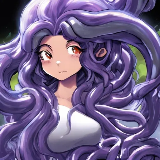 Prompt: anime girl Medusa