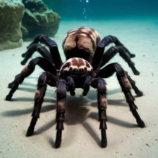 Prompt: underwater tarantula