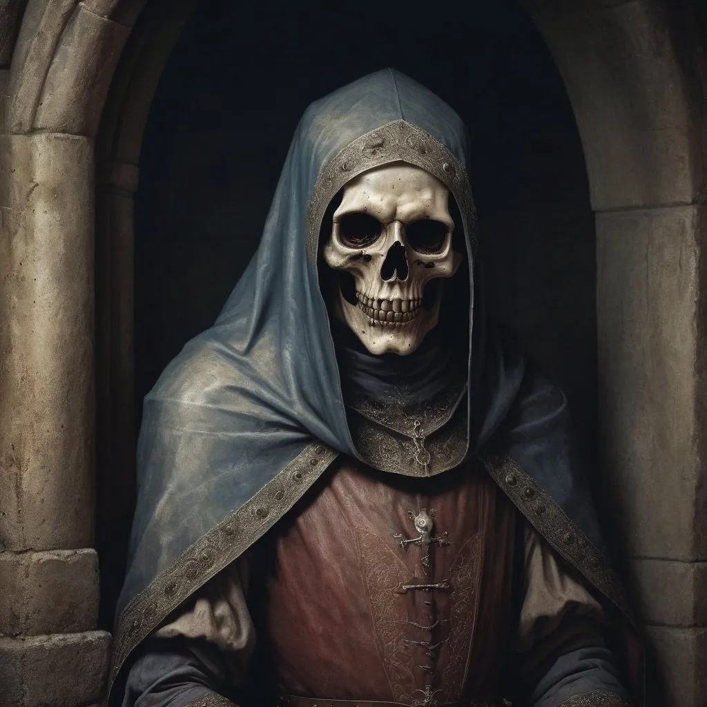 Prompt: art of medieval age creepy 

