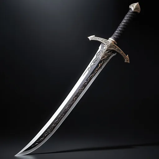 Prompt: extremely smooth and extremely cheap sword that is made of rock and is lined with iron, hd resolution, full sword