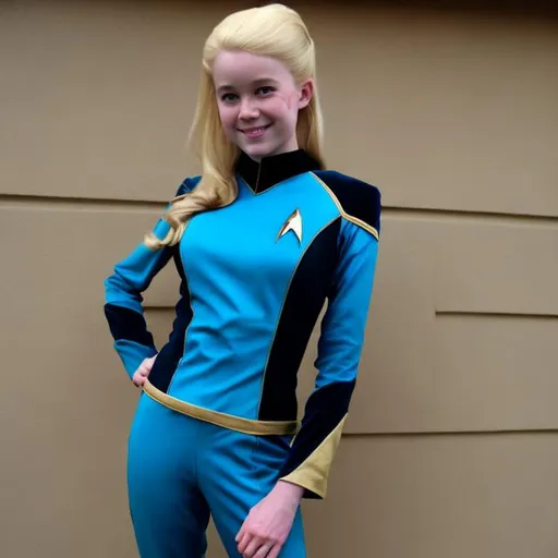 Prompt: star trek girl suit 