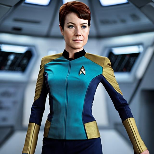 Prompt: 
star trek suit commander female