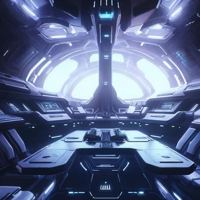 Prompt: interior design ship alien futuristic universe deep