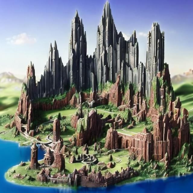 Prompt: kryptonians landscape summer castles