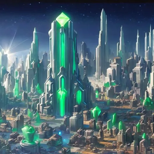 Prompt: kandor city krypton