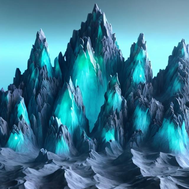 Prompt: jewel mountains morstil ocean krypton