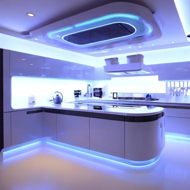 Prompt: futuristic kitchen