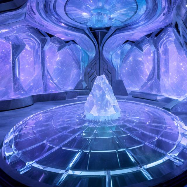 Prompt: krypton crystal room