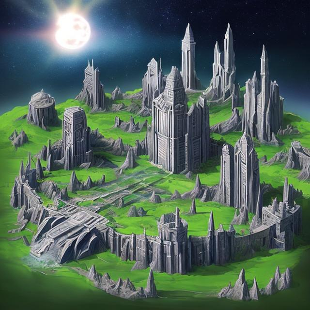 Prompt: kryptonians landscape summer castles