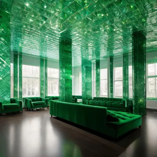 Prompt: green crystal room