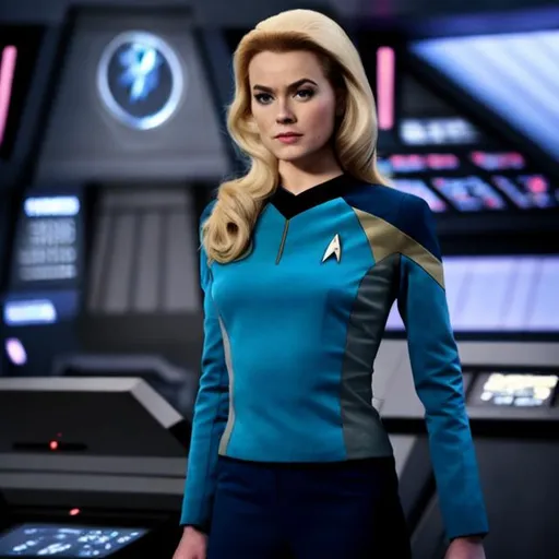 Marilyn Monroe in Star Trek (60's), atletic, wide vi...