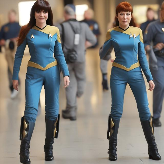 Prompt: 
star trek suit commander female