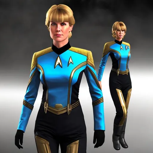 Prompt: 
star trek suit commander female