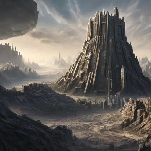 Prompt: kryptonians fortress of solidtude landscape