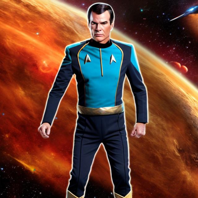 Prompt: 
star trek suit commander