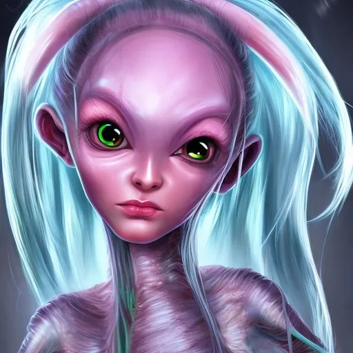 Prompt: 
alien girl