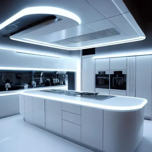 Prompt: futuristic kitchen