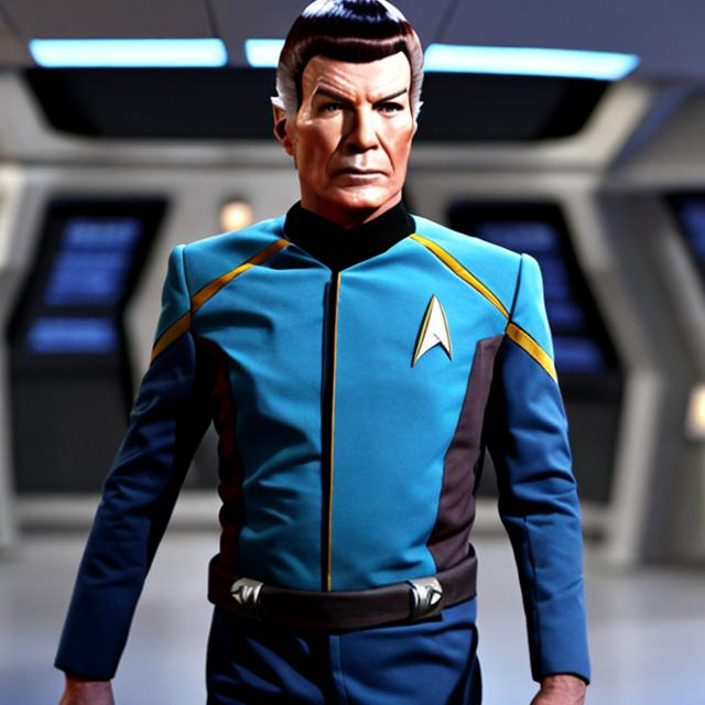 Prompt: commander star trek suit