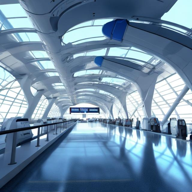 Prompt: futuristic airport 