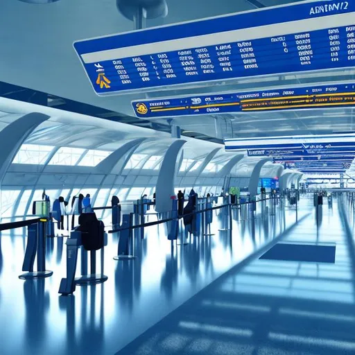 Prompt: futuristic airport