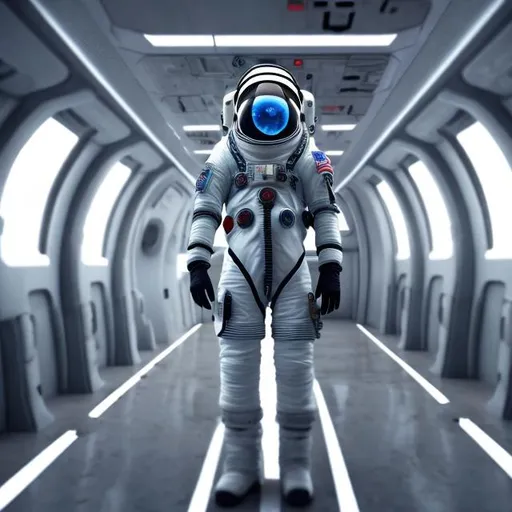 Prompt: starship astronaut alien travel futuristic interior cosmonaut soldier