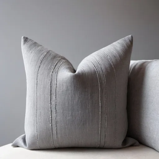 Prompt: grey textile pillow interior