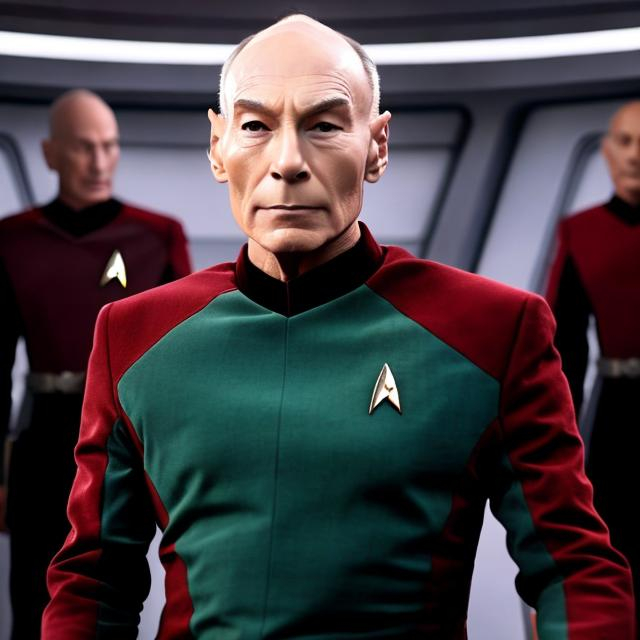 Prompt: 
star trek suit Picard commander