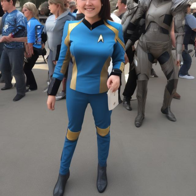 Prompt: 
star trek suit commander female