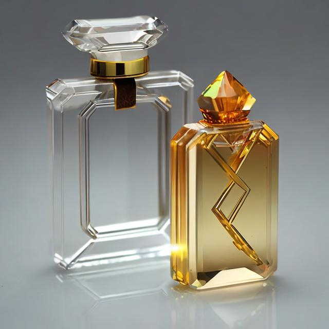 Prompt: crystal kryptonite perfume bottle