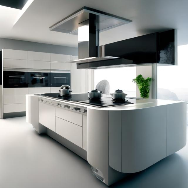 Prompt: futuristic kitchen