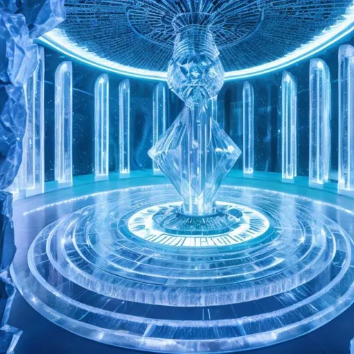 Prompt: krypton crystal room