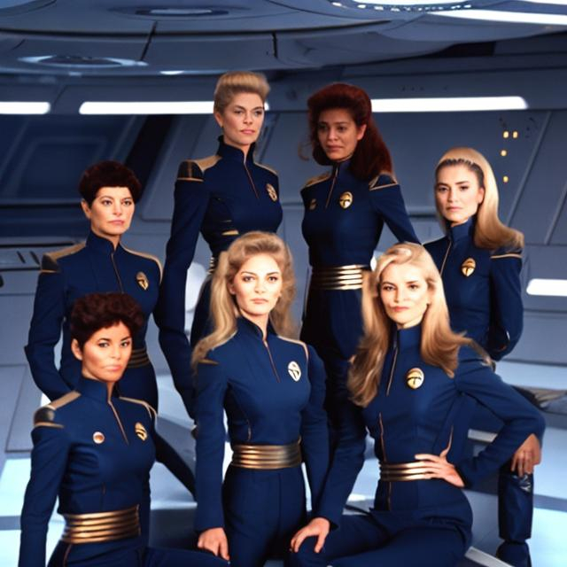 Prompt: woman star fleet Enterprise