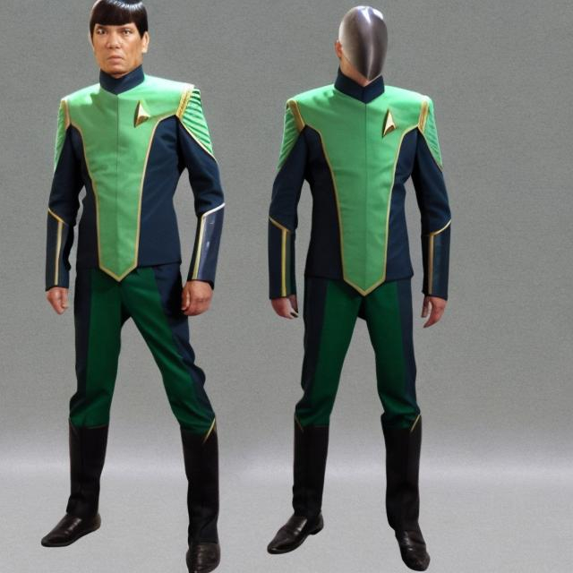 Prompt: Romulan star trek suit