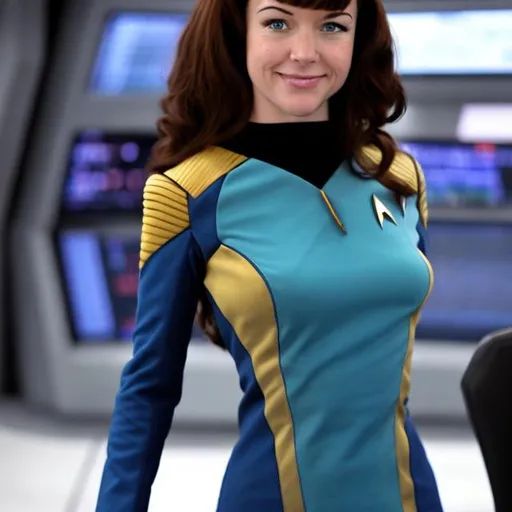 Prompt: star trek suit girl