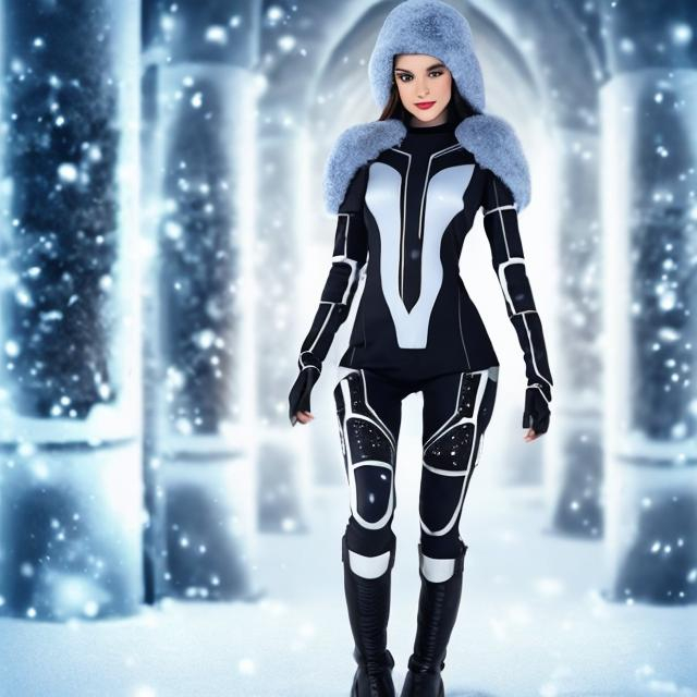 Prompt: futuristic costume winter