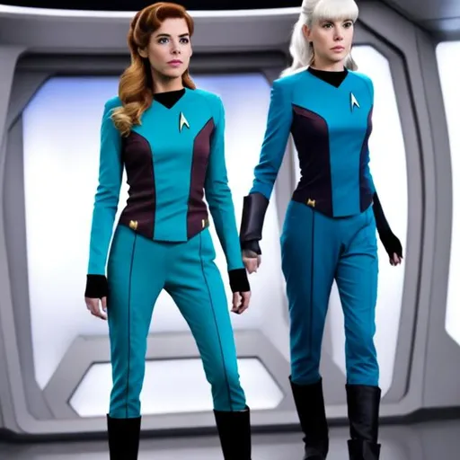 Prompt: star trek girl suit 