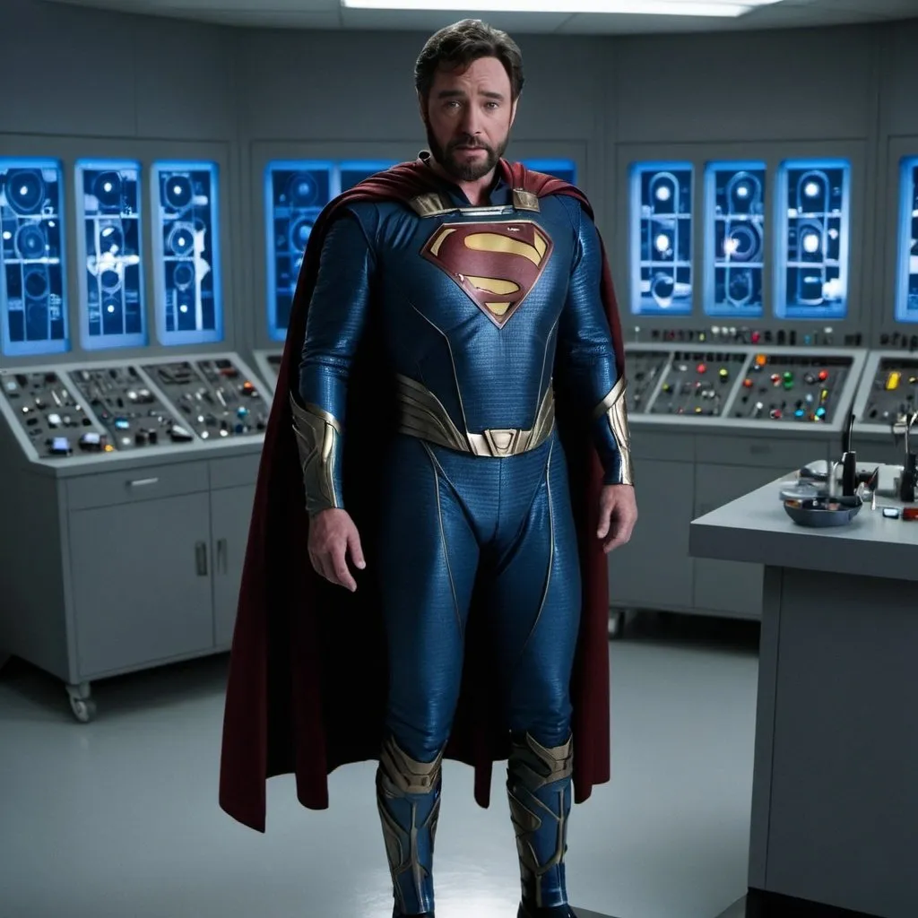 Prompt: Jor EL suit in laboratory