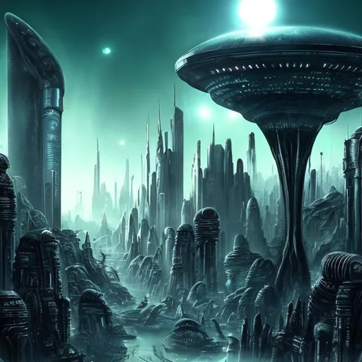 Prompt: alien city