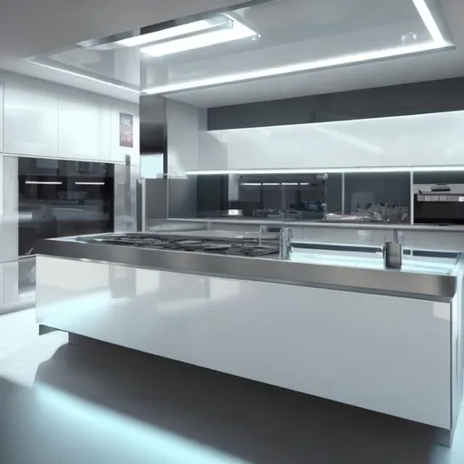 Prompt: futuristic kitchen