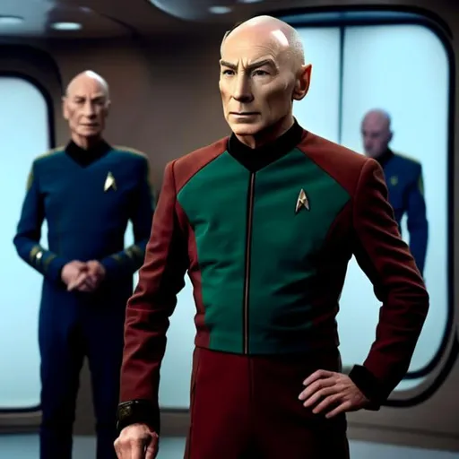 Prompt: 
star trek suit Picard commander