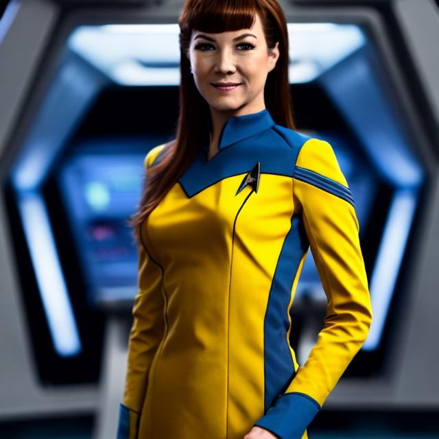 Prompt: 
star trek suit commander female