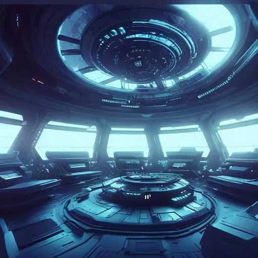 Prompt: interior design ship alien futuristic universe deep