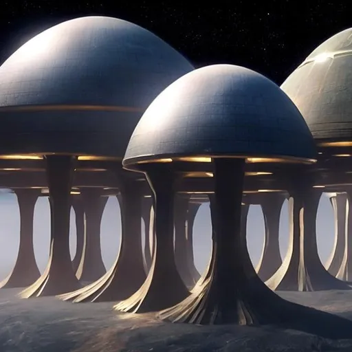 Prompt: kryptonian domes