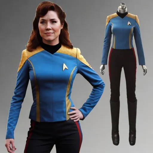 Prompt: 
star trek suit commander female