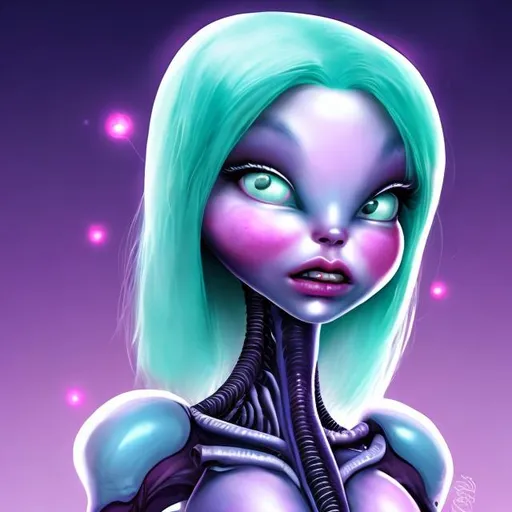 Prompt: alien girl
