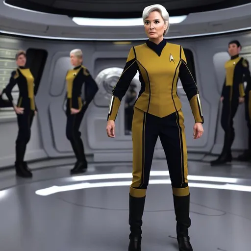 Prompt: 
star trek suit commander female