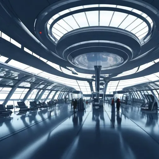 Prompt: futuristic airport 