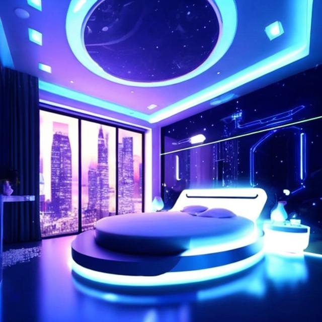 Prompt: futuristic interior bedroom