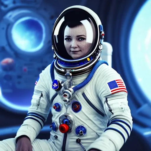 Prompt: cosmonaut futuristic